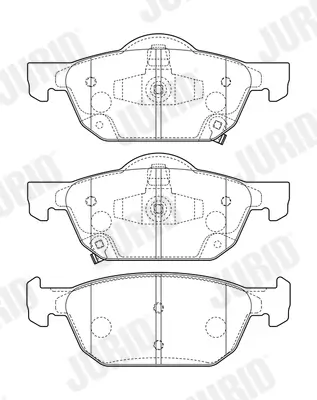 Bremsbelagsatz, Scheibenbremse JURID 573670J Bild Bremsbelagsatz, Scheibenbremse JURID 573670J