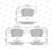 Bremsbelagsatz, Scheibenbremse Vorderachse JURID 573674J