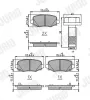 Bremsbelagsatz, Scheibenbremse Hinterachse JURID 573693J Bild Bremsbelagsatz, Scheibenbremse Hinterachse JURID 573693J