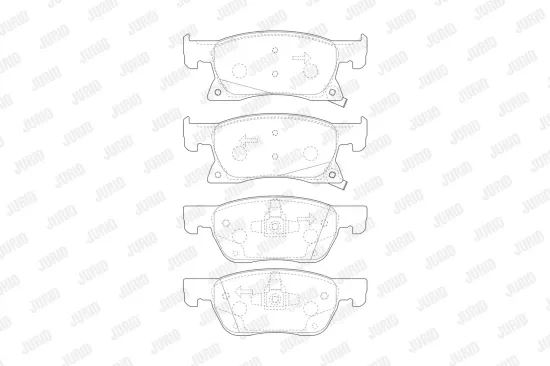 Bremsbelagsatz, Scheibenbremse Vorderachse JURID 573701J Bild Bremsbelagsatz, Scheibenbremse Vorderachse JURID 573701J