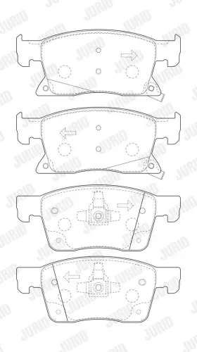 Bremsbelagsatz, Scheibenbremse Vorderachse JURID 573702J Bild Bremsbelagsatz, Scheibenbremse Vorderachse JURID 573702J