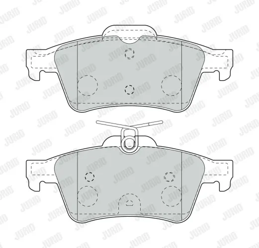 Bremsbelagsatz, Scheibenbremse Hinterachse JURID 573705J Bild Bremsbelagsatz, Scheibenbremse Hinterachse JURID 573705J