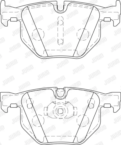 Bremsbelagsatz, Scheibenbremse Hinterachse JURID 573744J Bild Bremsbelagsatz, Scheibenbremse Hinterachse JURID 573744J
