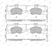Bremsbelagsatz, Scheibenbremse Vorderachse JURID 573786J