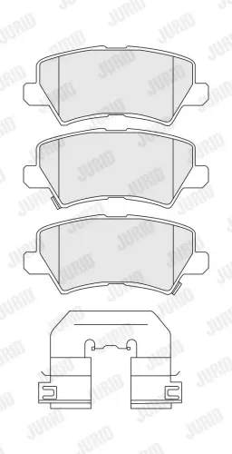 Bremsbelagsatz, Scheibenbremse Hinterachse JURID 573811J Bild Bremsbelagsatz, Scheibenbremse Hinterachse JURID 573811J