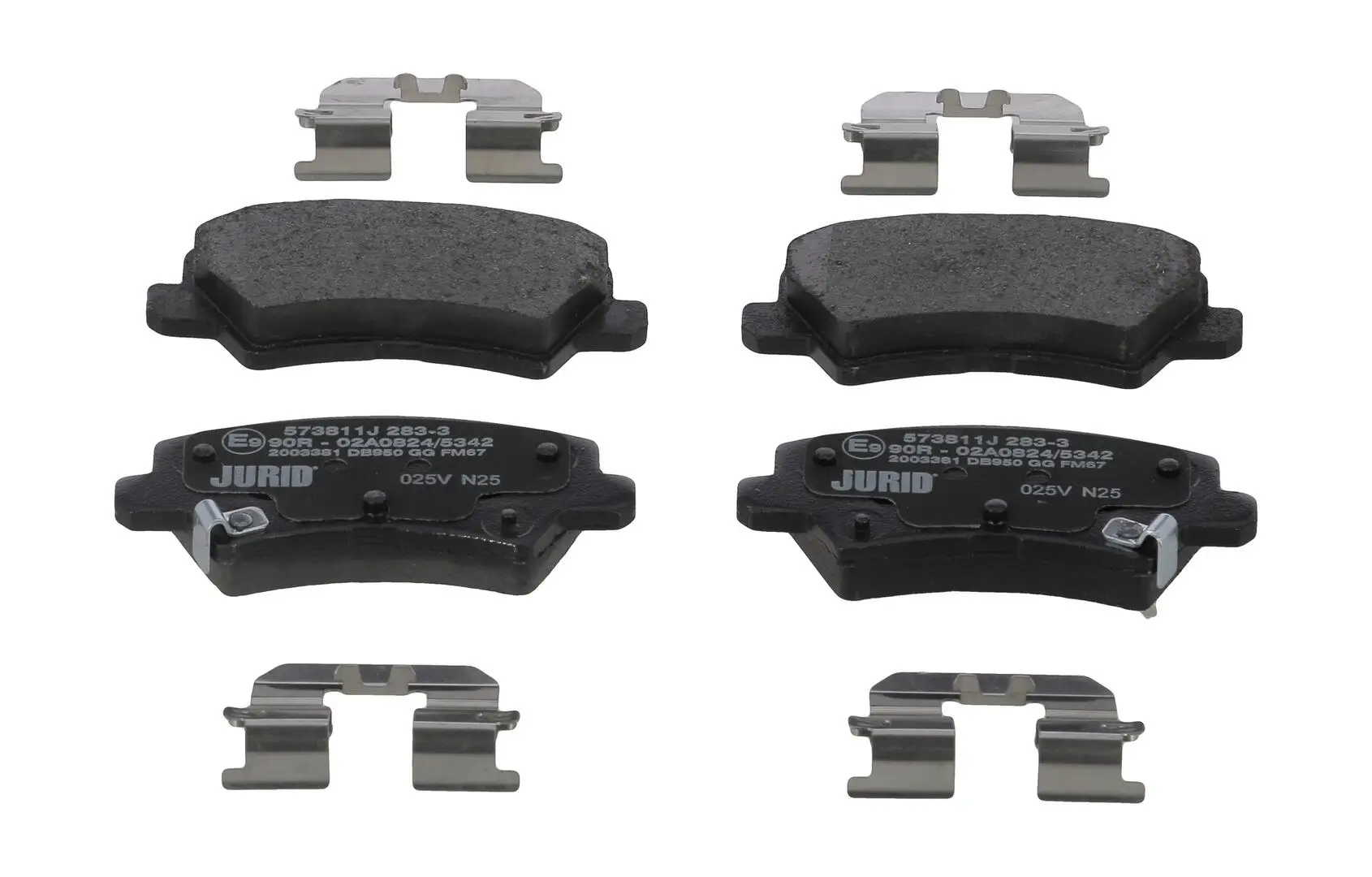 Bremsbelagsatz, Scheibenbremse Hinterachse JURID 573811J