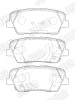 Bremsbelagsatz, Scheibenbremse Hinterachse JURID 573823J Bild Bremsbelagsatz, Scheibenbremse Hinterachse JURID 573823J