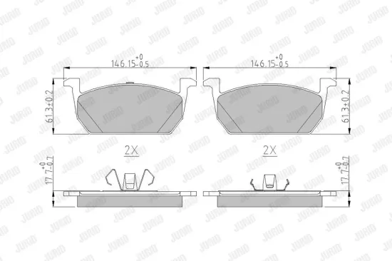 Bremsbelagsatz, Scheibenbremse JURID 573833J Bild Bremsbelagsatz, Scheibenbremse JURID 573833J
