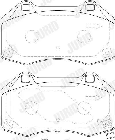 Bremsbelagsatz, Scheibenbremse Vorderachse JURID 573850J Bild Bremsbelagsatz, Scheibenbremse Vorderachse JURID 573850J
