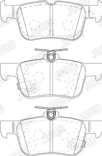 Bremsbelagsatz, Scheibenbremse Hinterachse JURID 573881J Bild Bremsbelagsatz, Scheibenbremse Hinterachse JURID 573881J