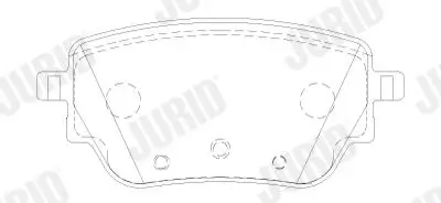 Bremsbelagsatz, Scheibenbremse JURID 573886J Bild Bremsbelagsatz, Scheibenbremse JURID 573886J