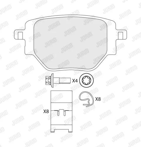Bremsbelagsatz, Scheibenbremse JURID 573898J Bild Bremsbelagsatz, Scheibenbremse JURID 573898J