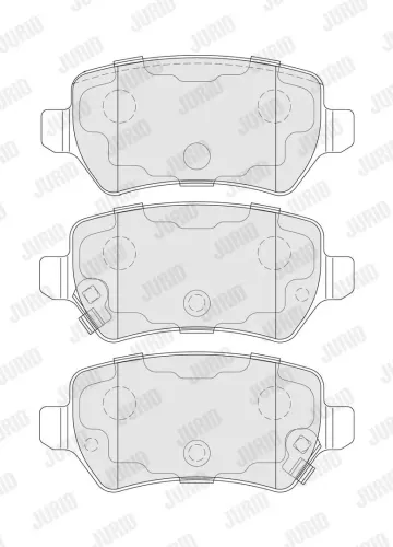Bremsbelagsatz, Scheibenbremse Hinterachse JURID 573903J Bild Bremsbelagsatz, Scheibenbremse Hinterachse JURID 573903J