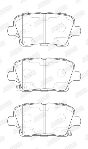 Bremsbelagsatz, Scheibenbremse Hinterachse JURID 573905J Bild Bremsbelagsatz, Scheibenbremse Hinterachse JURID 573905J