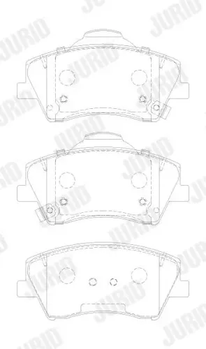 Bremsbelagsatz, Scheibenbremse Vorderachse JURID 573911J Bild Bremsbelagsatz, Scheibenbremse Vorderachse JURID 573911J