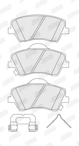 Bremsbelagsatz, Scheibenbremse Vorderachse JURID 573911J Bild Bremsbelagsatz, Scheibenbremse Vorderachse JURID 573911J