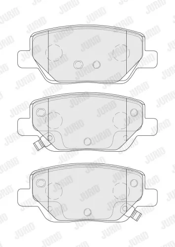 Bremsbelagsatz, Scheibenbremse Hinterachse JURID 573918J Bild Bremsbelagsatz, Scheibenbremse Hinterachse JURID 573918J