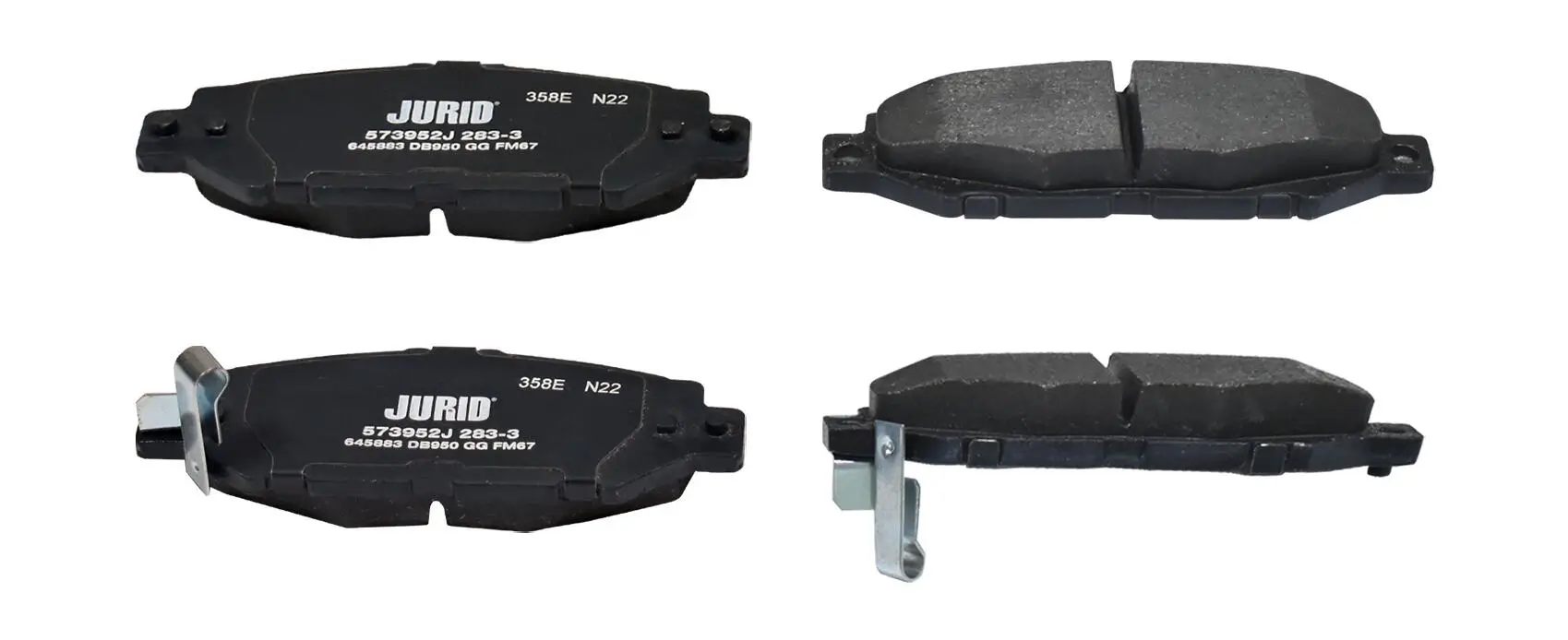 Bremsbelagsatz, Scheibenbremse Hinterachse JURID 573952J