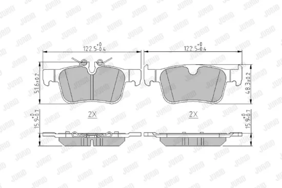 Bremsbelagsatz, Scheibenbremse JURID 573977J Bild Bremsbelagsatz, Scheibenbremse JURID 573977J
