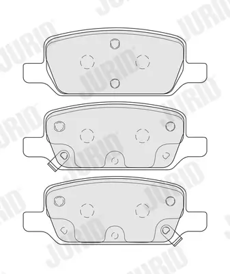 Bremsbelagsatz, Scheibenbremse Hinterachse JURID 573994J Bild Bremsbelagsatz, Scheibenbremse Hinterachse JURID 573994J
