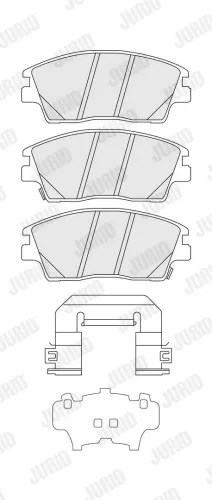 Bremsbelagsatz, Scheibenbremse Vorderachse JURID 574012J Bild Bremsbelagsatz, Scheibenbremse Vorderachse JURID 574012J