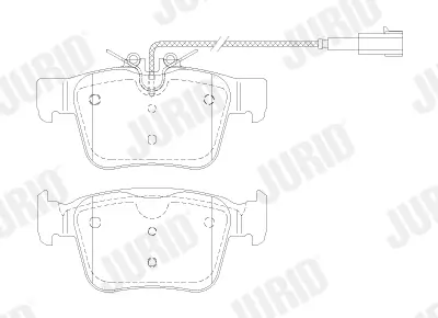 Bremsbelagsatz, Scheibenbremse JURID 574013J Bild Bremsbelagsatz, Scheibenbremse JURID 574013J
