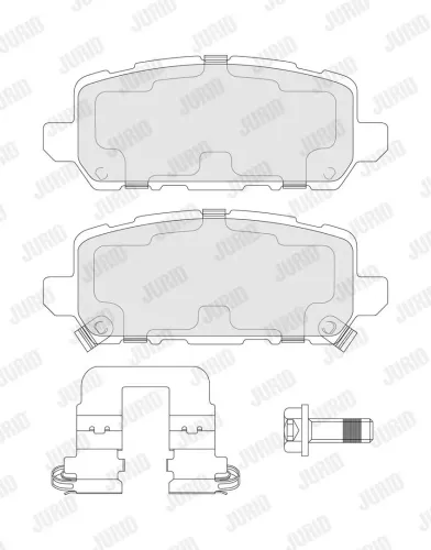 Bremsbelagsatz, Scheibenbremse Hinterachse JURID 574025J Bild Bremsbelagsatz, Scheibenbremse Hinterachse JURID 574025J