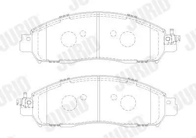 Bremsbelagsatz, Scheibenbremse Vorderachse JURID 574029J Bild Bremsbelagsatz, Scheibenbremse Vorderachse JURID 574029J