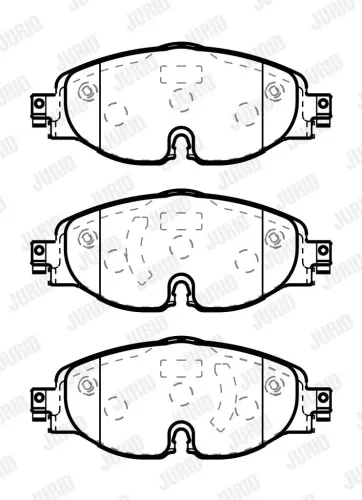 Bremsbelagsatz, Scheibenbremse Vorderachse JURID 574075J Bild Bremsbelagsatz, Scheibenbremse Vorderachse JURID 574075J