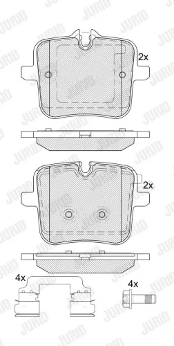 Bremsbelagsatz, Scheibenbremse JURID 574099J Bild Bremsbelagsatz, Scheibenbremse JURID 574099J