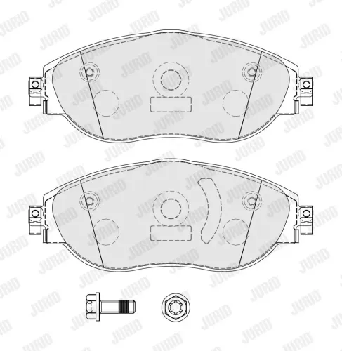 Bremsbelagsatz, Scheibenbremse JURID 574122J Bild Bremsbelagsatz, Scheibenbremse JURID 574122J