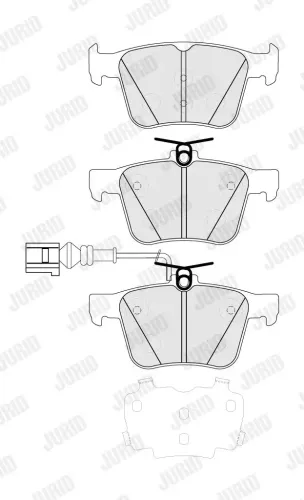 Bremsbelagsatz, Scheibenbremse Hinterachse JURID 574126J Bild Bremsbelagsatz, Scheibenbremse Hinterachse JURID 574126J