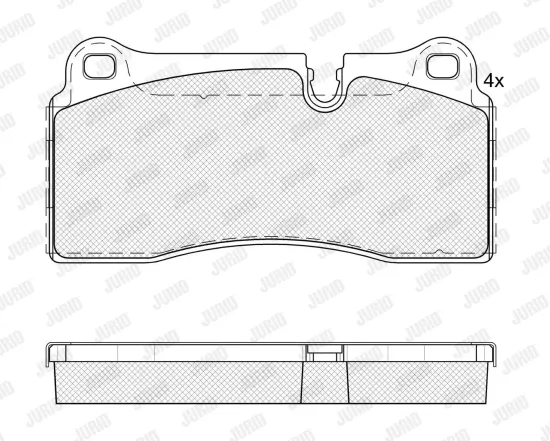 Bremsbelagsatz, Scheibenbremse Hinterachse JURID 574144J Bild Bremsbelagsatz, Scheibenbremse Hinterachse JURID 574144J