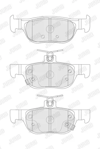 Bremsbelagsatz, Scheibenbremse Hinterachse JURID 574188J Bild Bremsbelagsatz, Scheibenbremse Hinterachse JURID 574188J