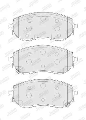 Bremsbelagsatz, Scheibenbremse Vorderachse JURID 574254J Bild Bremsbelagsatz, Scheibenbremse Vorderachse JURID 574254J
