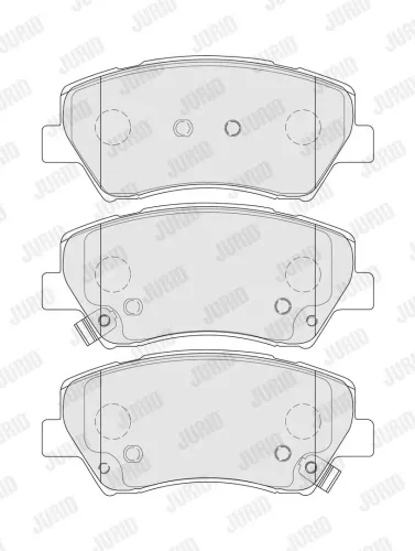Bremsbelagsatz, Scheibenbremse Vorderachse JURID 574257J Bild Bremsbelagsatz, Scheibenbremse Vorderachse JURID 574257J
