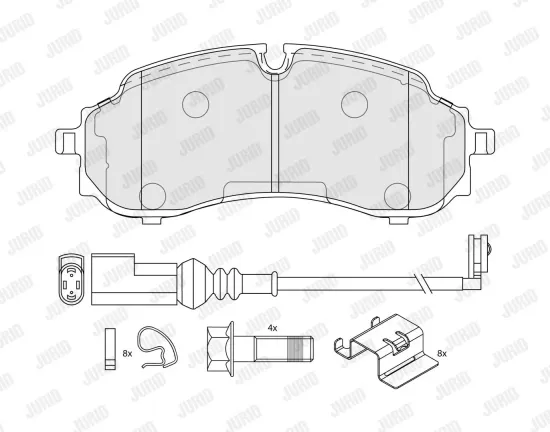 Bremsbelagsatz, Scheibenbremse Vorderachse JURID 574267J Bild Bremsbelagsatz, Scheibenbremse Vorderachse JURID 574267J