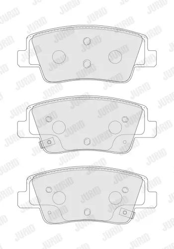 Bremsbelagsatz, Scheibenbremse Hinterachse JURID 574274J Bild Bremsbelagsatz, Scheibenbremse Hinterachse JURID 574274J