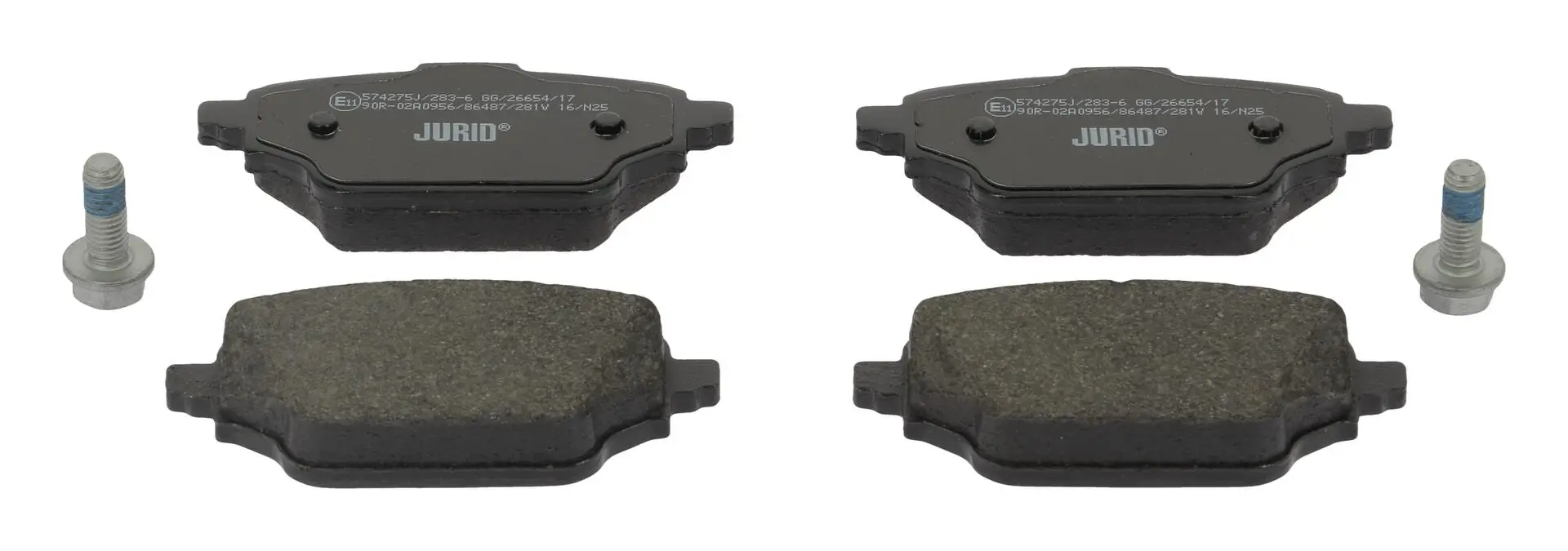 Bremsbelagsatz, Scheibenbremse Hinterachse JURID 574275J