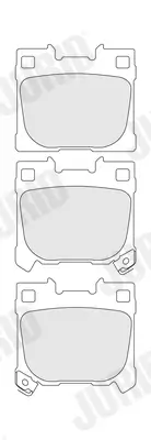 Bremsbelagsatz, Scheibenbremse Hinterachse JURID 574285J Bild Bremsbelagsatz, Scheibenbremse Hinterachse JURID 574285J