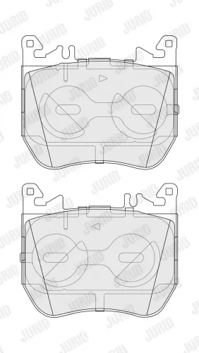 Bremsbelagsatz, Scheibenbremse Vorderachse JURID 574343J Bild Bremsbelagsatz, Scheibenbremse Vorderachse JURID 574343J