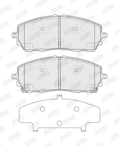Bremsbelagsatz, Scheibenbremse Vorderachse JURID 574349J Bild Bremsbelagsatz, Scheibenbremse Vorderachse JURID 574349J