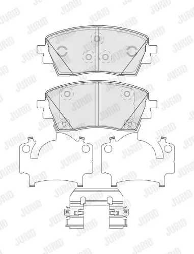 Bremsbelagsatz, Scheibenbremse Vorderachse JURID 574350J Bild Bremsbelagsatz, Scheibenbremse Vorderachse JURID 574350J