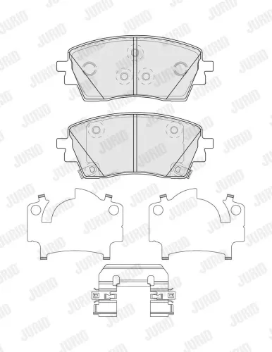 Bremsbelagsatz, Scheibenbremse Vorderachse JURID 574351J Bild Bremsbelagsatz, Scheibenbremse Vorderachse JURID 574351J