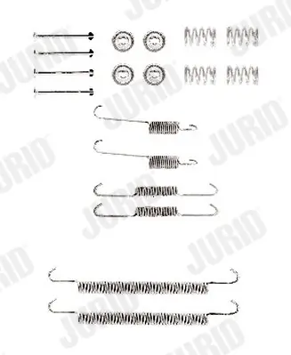 Zubehörsatz, Bremsbacken Hinterachse JURID 771285J Bild Zubehörsatz, Bremsbacken Hinterachse JURID 771285J