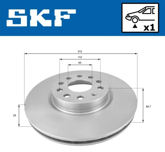 Bremsscheibe SKF VKBD 80006 V1 Bild Bremsscheibe SKF VKBD 80006 V1