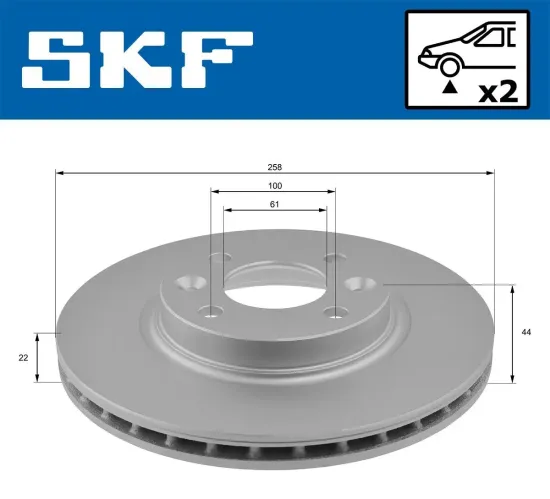 Bremsscheibe SKF VKBD 80009 V2 Bild Bremsscheibe SKF VKBD 80009 V2