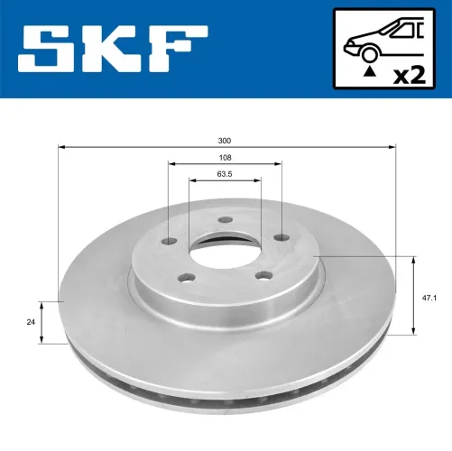 Bremsscheibe SKF VKBD 80015 V2 Bild Bremsscheibe SKF VKBD 80015 V2