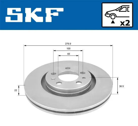 Bremsscheibe SKF VKBD 80021 V2 Bild Bremsscheibe SKF VKBD 80021 V2