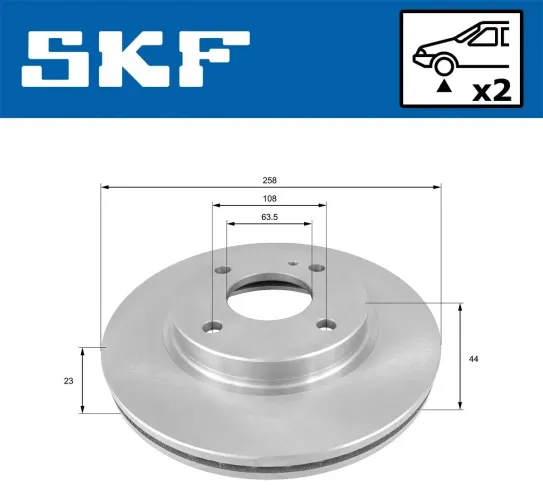 Bremsscheibe SKF VKBD 80027 V2 Bild Bremsscheibe SKF VKBD 80027 V2